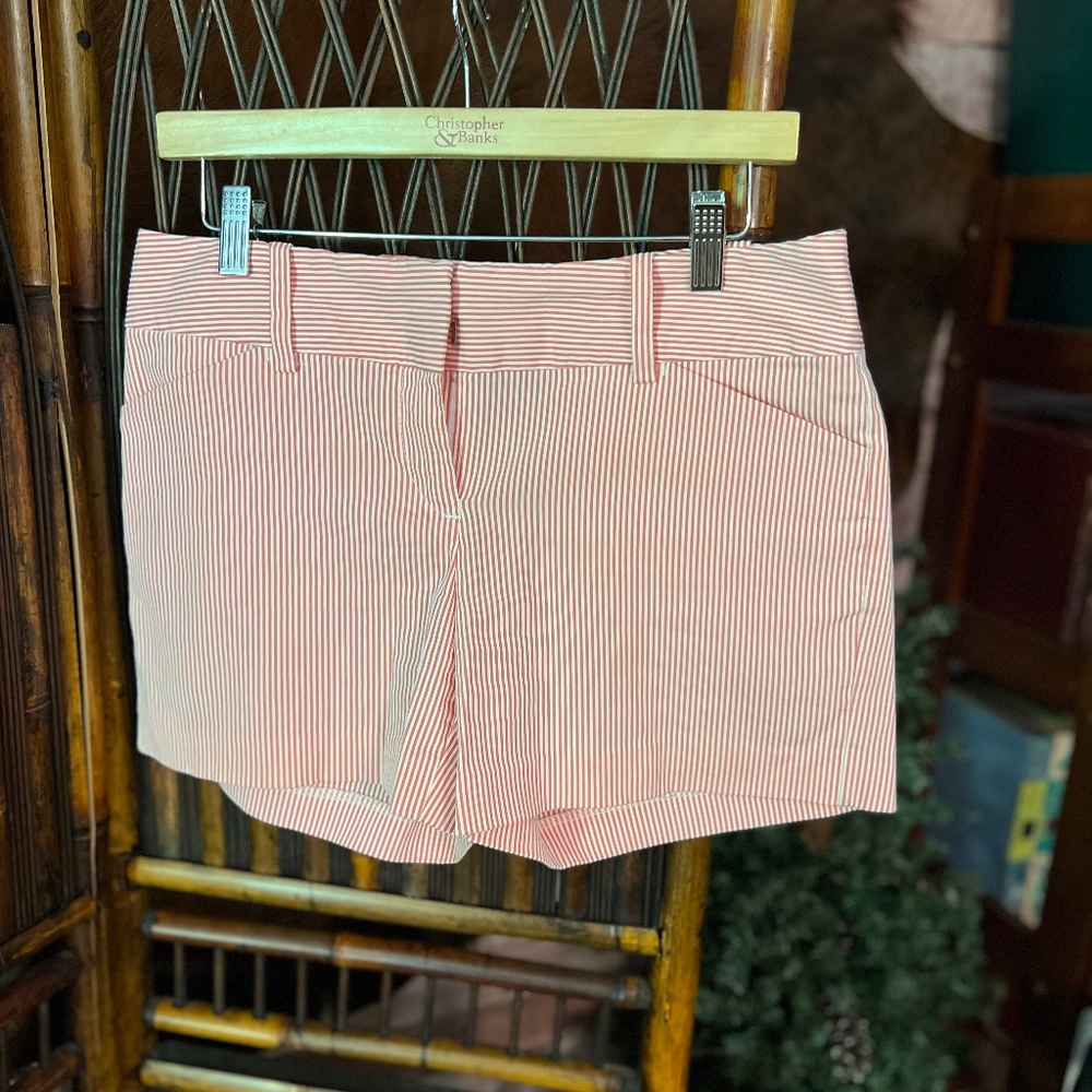 orange & white striped shorts by Ann Taylor size 4